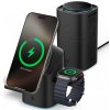 Spigen Essential EF223MS 3v1 Qi2 rotačná magnetická MagSafe bezdrôtová nabíjačka čierna