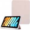 AppleMix Puzdro/kryt pre Apple iPad mini 6 - priehradka na Apple Pencil - zosilnené rohy - ružové / priehľadné