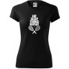 Eat sleep tennis - Dámske Fantasy športové (dresovina) - M ( Čierna )