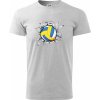 Volejbal lopta v triku - Tričko extra veľké (5-8XL) - 5XL ( Svetlosivý melír )