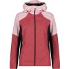 CMP WOMAN JACKET HYBRID FIX HOOD Červená Ružová Čierna