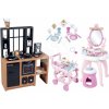 Set kuchynka moderná Loft Industrial a kozmetický stolík Princezné Smoby so stoličkou a servírovací vozík