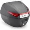 C30N kufor GIVI čierny, červené odrazky (Monolock s vlastnou platňou), objem 30 ltr.