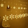 LED svetelná záclona vločka - 138 LED/4,5 m prepojovateľná bílá teplá