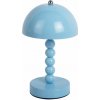KOVOVÁ STOLOVÁ LAMPA MODRÁ S DOTYKOVÝM USB SPÍNAČOM Ø 16 CM
