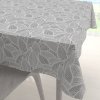 Biante Veľký dekoračný štvorcový obrus Leona LN-169 Biele listy na sivom 210x210 cm