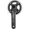FORCE kľučky Eleven 1.7B+ 34 zubov s osou 175 mm čierne