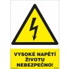 Walteco Vysoké napätie, životu nebezpečné! 210x297mm, formát A4, plastová tabuľka Množstvo: 1 ks , 20013