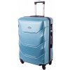 Modrý luxusný ľahký plastový kufor 