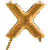 Balón písmeno X zlaté 35 cm
