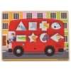 Bigjigs Toys Vkladacie puzzle autobus so zvieratkami