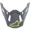 ALPINESTARS šilt pre prilby SUPERTECH S-M8 RADIUM šedá/žltá fluo matná