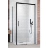 RADAWAY IDEA BLACK KDJ 130cm pravé dvere do kombinácie / sprchový kút rohový, profil čierny, sklo číre, 387043-54-01R