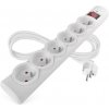 EMOS SK s.r.o. Prepäťová ochrana – 6 zásuviek, 1,5 m, biela - P54015