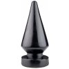 Pluggiz Maxi Peak, čierny vinylový análny kolík 20,5 x 2–8,5 cm