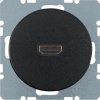 Berker Zásuvka HDMI Berker R.1/R.3/R.8, čierna lesklá