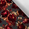 Takoy Látka s potlačou nepremokavý polyester TD / NS tmavočervené pivónie na šedom-NS-12294