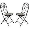 Zahradné stoličky KERAMIK - Schwarz 2 ks LE-4373-B