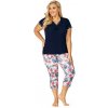 Dámske pyžamo Donna Mila 3/4 Plus Dark Blue Farba: Modrá, Veľkosť: 3XL