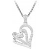 Silver Cat Strieborný náhrdelník so srdiečkom SC603