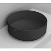 Ceramica Dolomite Noemi umývadlo 44x44 cm okrúhly pultové umývadlo čierna matná D310581