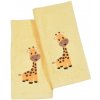 EVENIT Detské uteráky LILI 59 žltý so žirafkou žltá Bavlna 30x50 cm