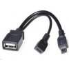 PREMIUMCORD USB redukce kabel USB A/femaleMicro USB/female - Micro USB/male OTG kur-18