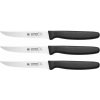 Steakový nôž Giesser messer 22,5 cm 3 ks, čierny