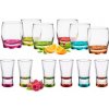 Poháre a kalíšky s farebným dnom Glasmark 12 ks