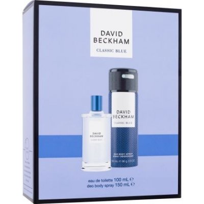 David Beckham Classic Blue darčekový set toaletná voda 100 ml + dezodorant 150 ml pre mužov