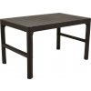 ALLIBERT LYON RATTAN záhradný stôl 116 x 71 x 40/65 cm, hnedý