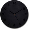 Sklenené hodiny okrúhle Čierna tabuľa fi 30 cm