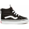 VANS TODDLER SK8-HI ZIP SHOES (1-4 roků), Black/White - 25