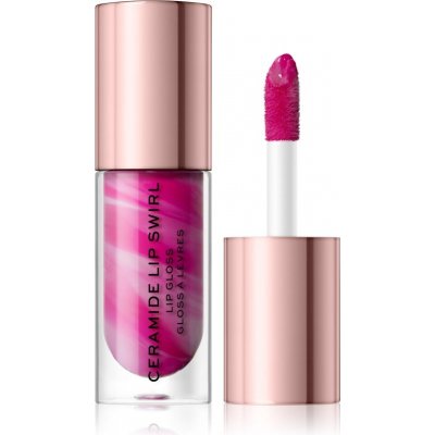 Makeup Revolution Ceramide Swirl hydratačný lesk na pery Berry Pink 4,5 ml