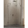 New Trendy Avexa Gunmetal Brushed sprchovací kút 100x80 cm brúsené/priehľadné sklo EXK-3836