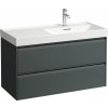 Laufen Meda skrinka 98.4x44.8x51.5 cm závesná kúpeľňová skrinka pod umývadlo sivá H4217420112661