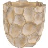 Betónový obal na kvety Plástev, veľ. M, š. 21 cm, béžovo-zlatá