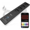 EMOS GoSmart predlžovací kábel 2 m / 4 zásuvky / s vyp. / s USB / biely-čierny / PVC / 1,5 mm2