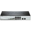 D-Link DGS-1210-08P 10-portový gigabitový inteligentný PoE switch, 8x GbE PoE+, 2x SFP, PoE 65W, bez ventilátora DGS-1210-08P/E