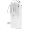 Dudao K11 Power Bank 10000mAh + kábel USB / USB-C / Lightning / Micro USB 10W, biely