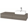 Dreja Kúpeľňová skrinka MODULE SZZ2 120 umývadlo Joy 3 - D25 Teak / D25 Teak / Levé