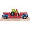 Bigjigs Rail Vagon s traktorom + 2 koľaje