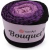 Bavlnená pletacia priadza Bouquet 250 g - 1 ks 10 (724) čierna fialová