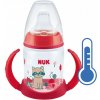 Dojčenská fľaša na učenie NUK s kontrolou teploty 150 ml červená
