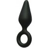 Análny kolík Black Silicone Mini Plug & Finger Ring