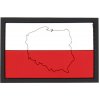 Gumová nášivka 101 Inc vlajka Poľsko s obrysom - farebná