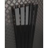 Radiátory - MC Montana | kúpelňové | DEKORATÍVNY VERTIKÁLNY RADIÁTOR-R5 | farba - Čierny lesk, veľkosť - 1200/380 mm