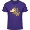 Akciové Gildan Soft-Style Tričko - Pes Zeus - Purple - L - Pánske