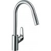 Hansgrohe Focus M41 - Kuchynská páková batéria 240, Eco, vyťahovateľná sprška, 2jet, sBox, chróm 73895000
