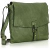 MARCO MAZZINI Kožená kabelka vintage old pelle | zelená v46e